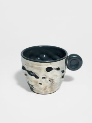 Espresso-Set Colline – Tasse anthrazit – aussen glanzplatiniert