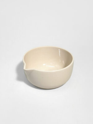 Matcha Set AETHER – Schale mit Ausguss – creme-sand